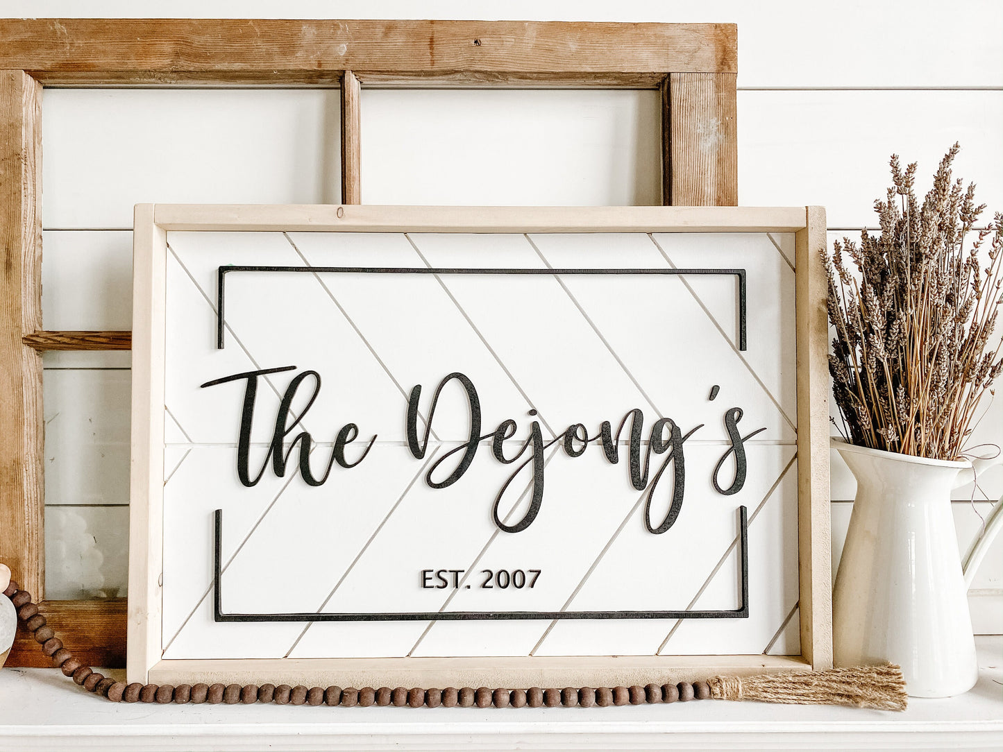 Shiplap Family Name Sign