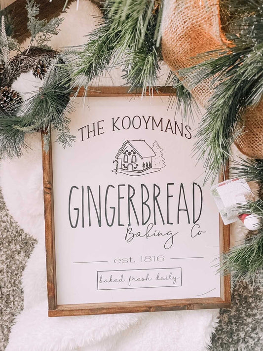 Personalized Gingerbread House Sign