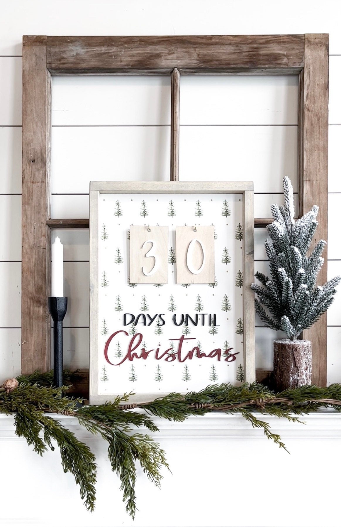 Days Until Christmas Sign