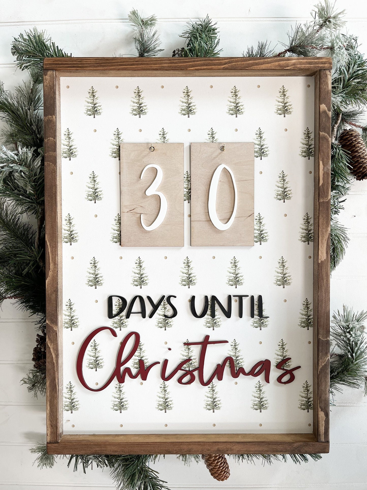 Days Until Christmas Sign