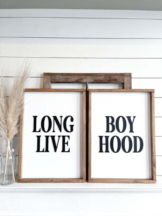 Long Live Boy Hood Set of Two