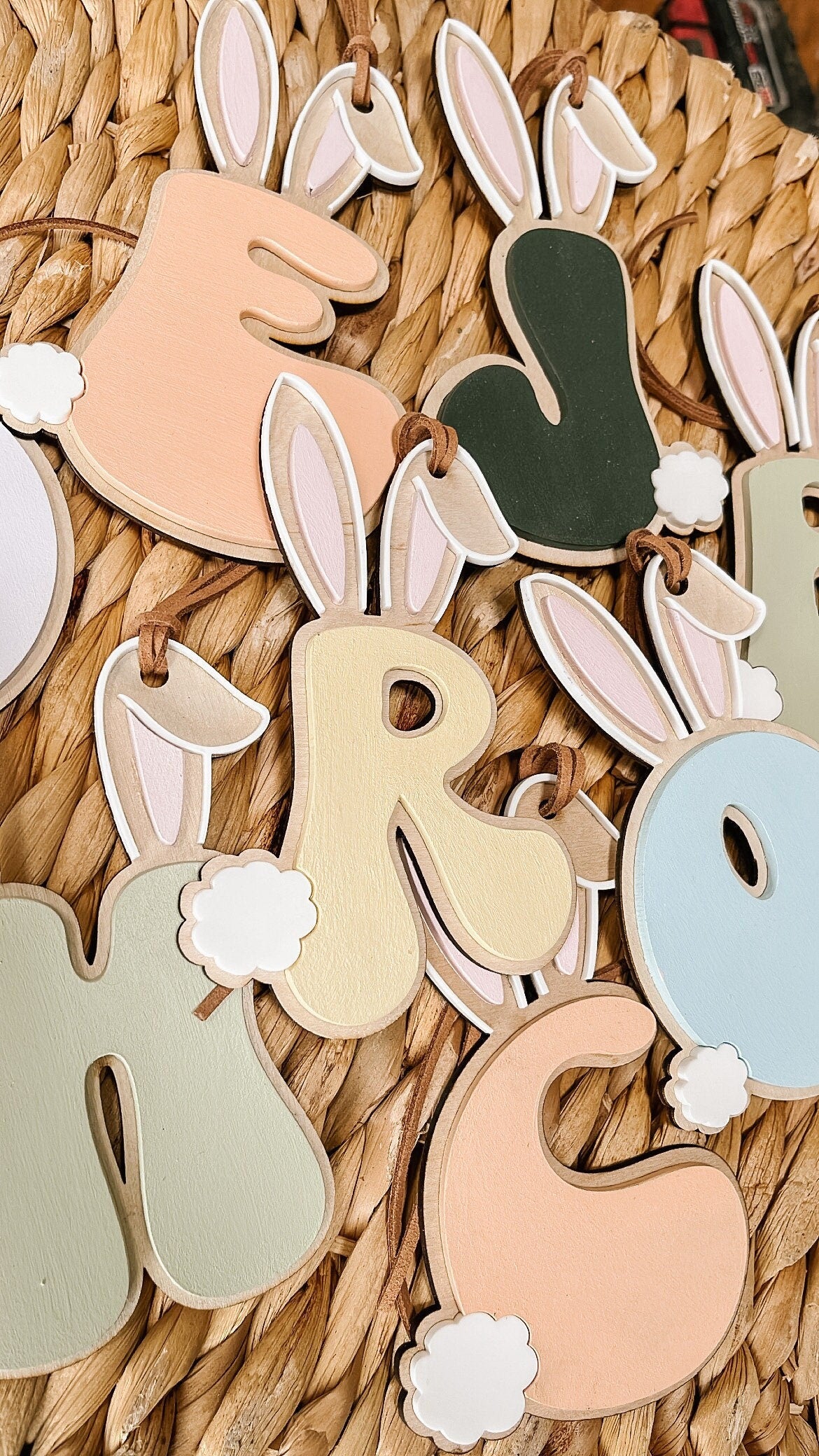 Retro Easter Bunny Letter