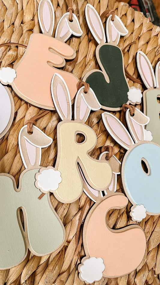 Retro Easter Bunny Letter