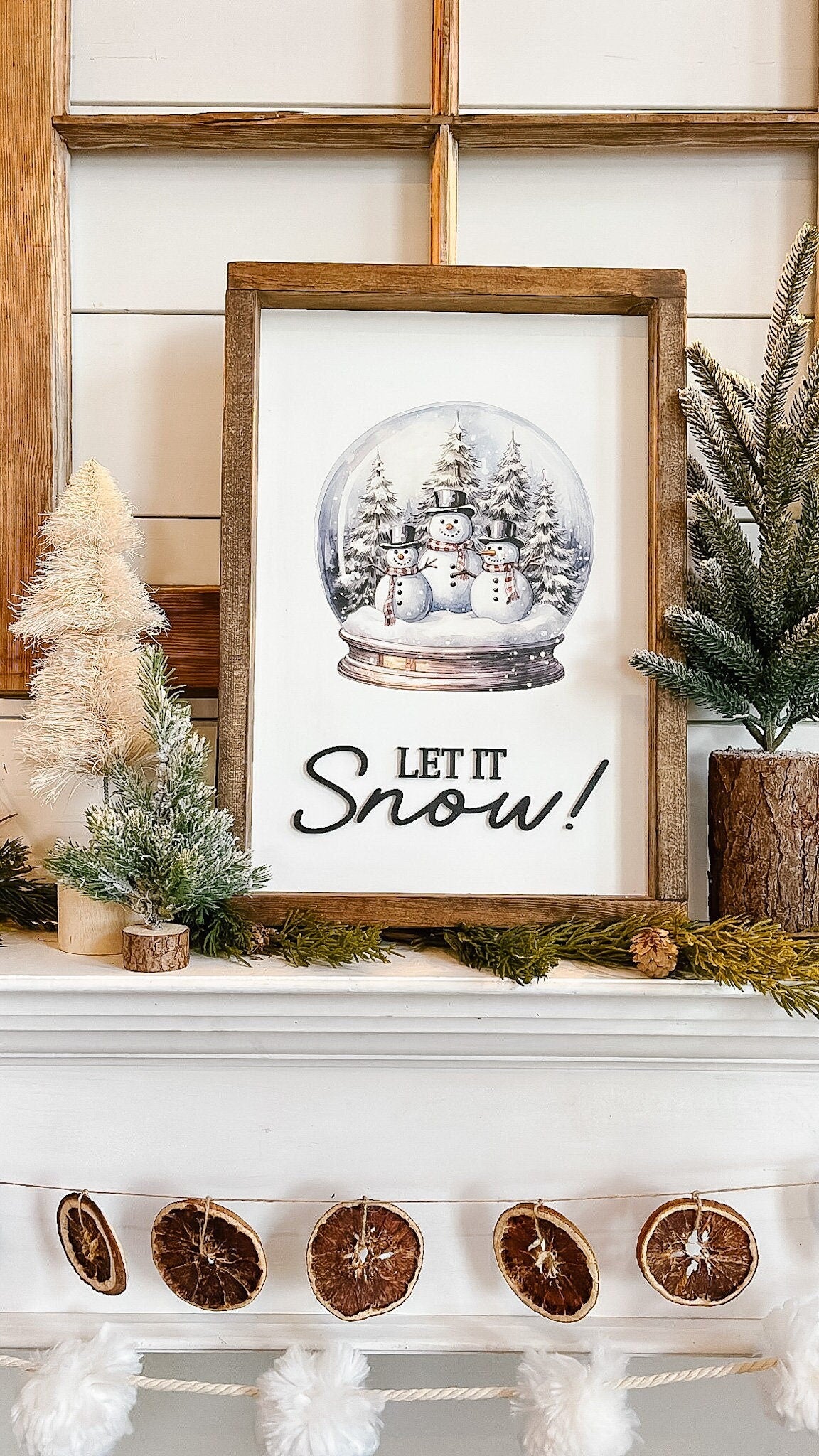 Let It Snow Snowman 3D