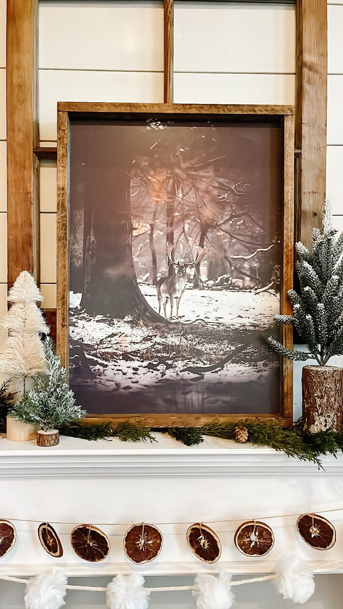 Christmas Deer 18x24" Dark Brown